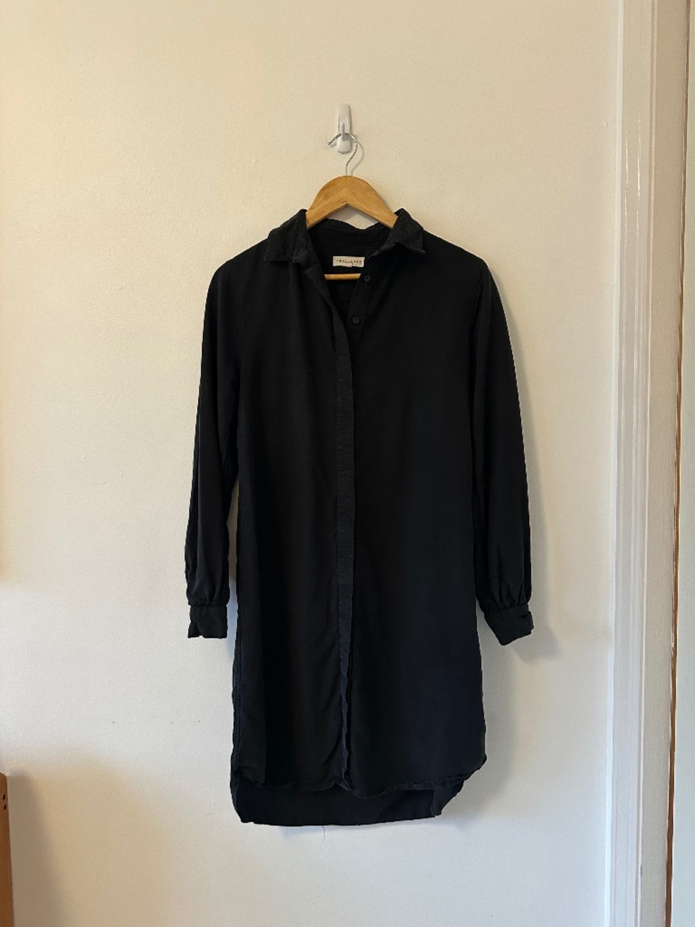 Tradlands Long Sleeve Black Shirt Dress | Size Small